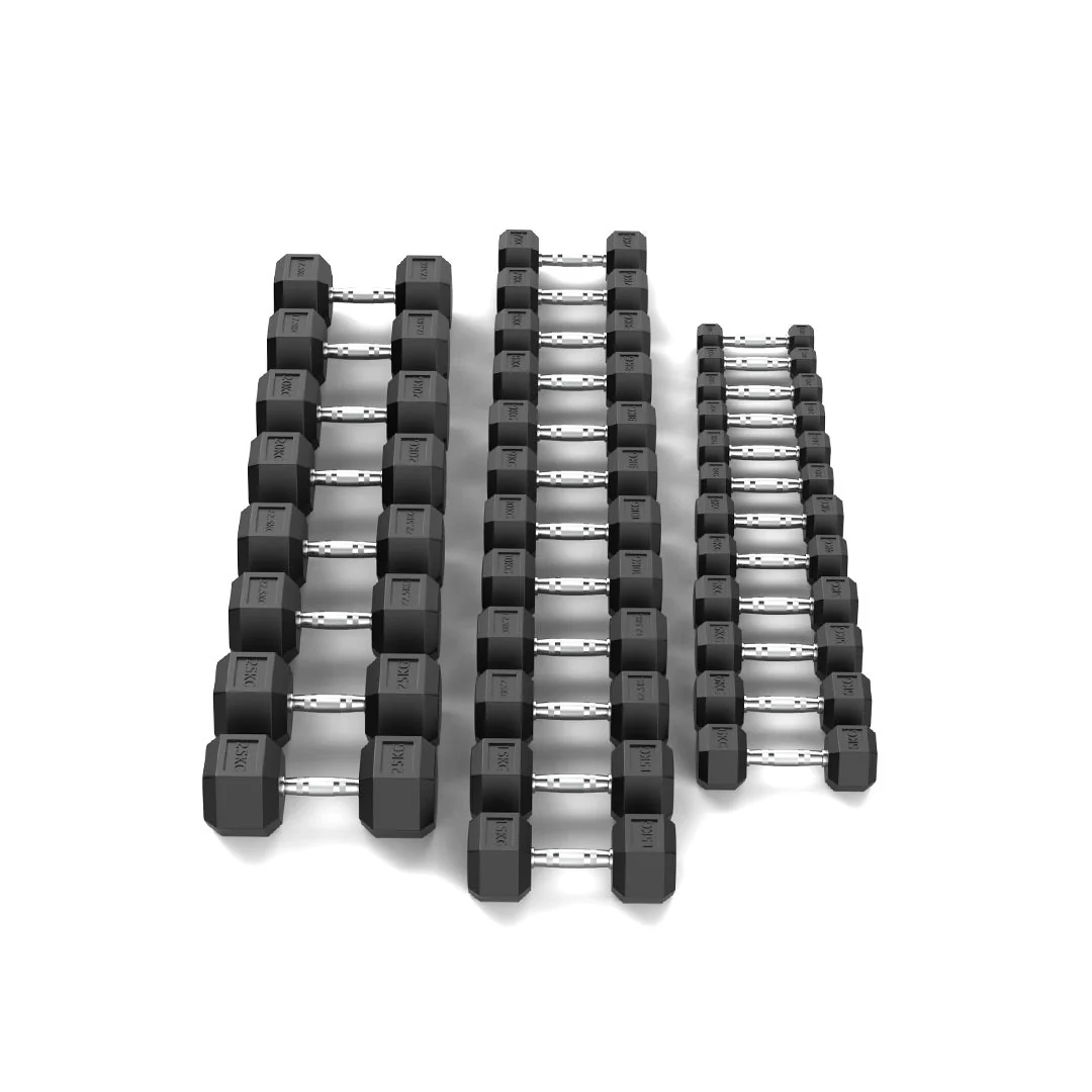 Durable Rubber Hex Dumbbells 1 to 25kg For Workout - Image 3