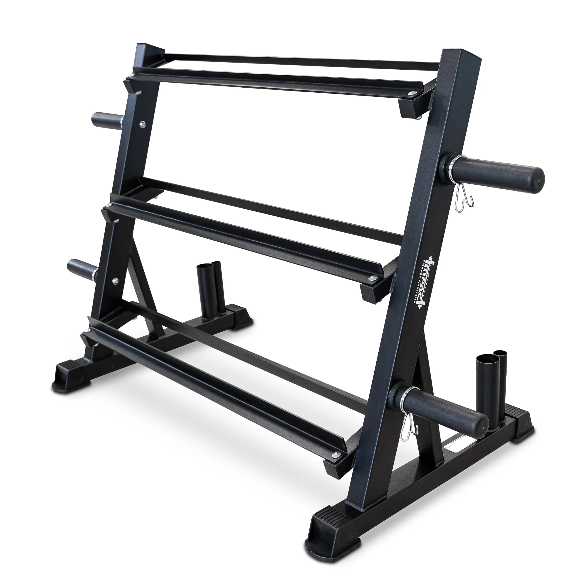 1-25kg Rubber Hex Dumbbells + 3-Tier Multi-Storage Rack - Image 6
