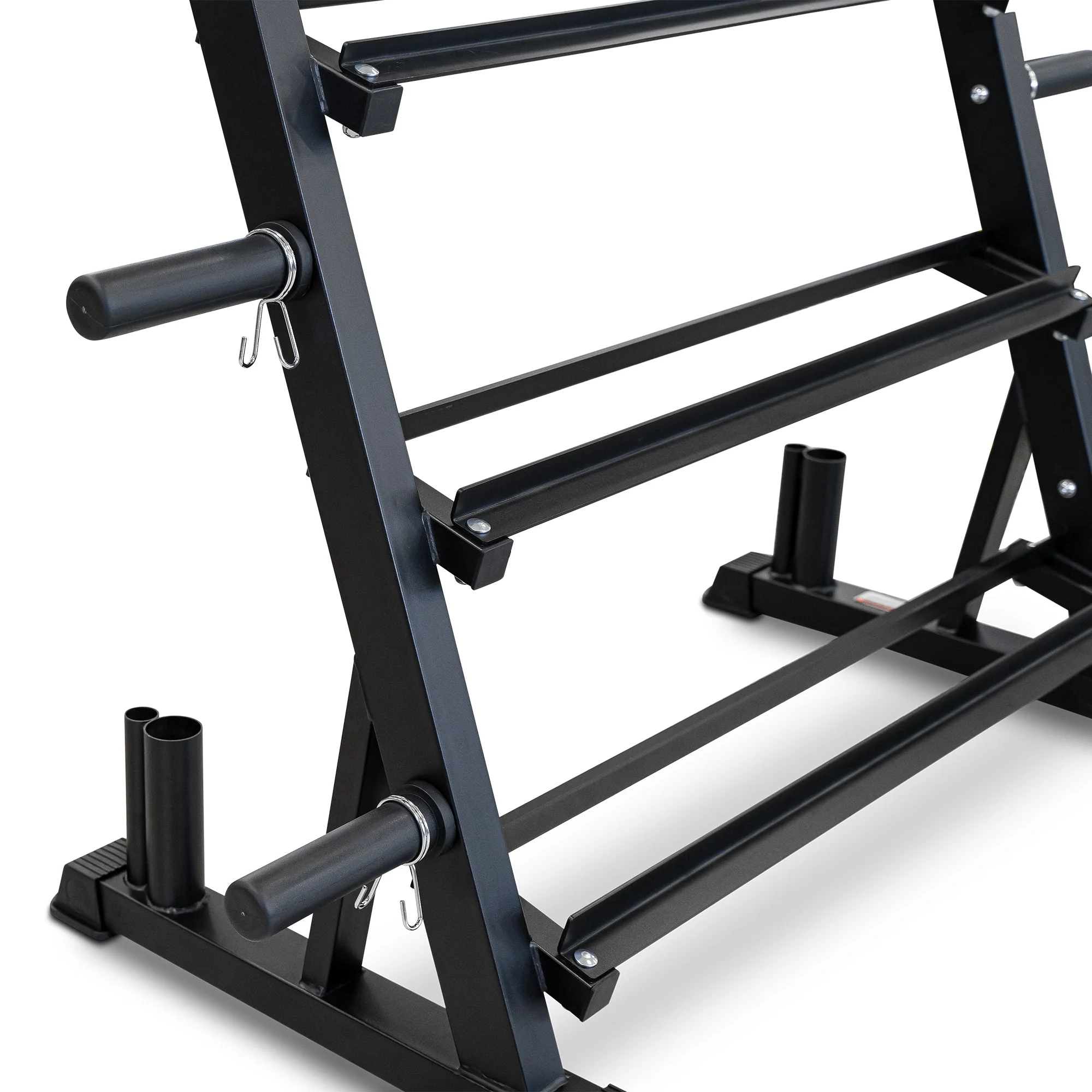 1-25kg Rubber Hex Dumbbells + 3-Tier Multi-Storage Rack - Image 7