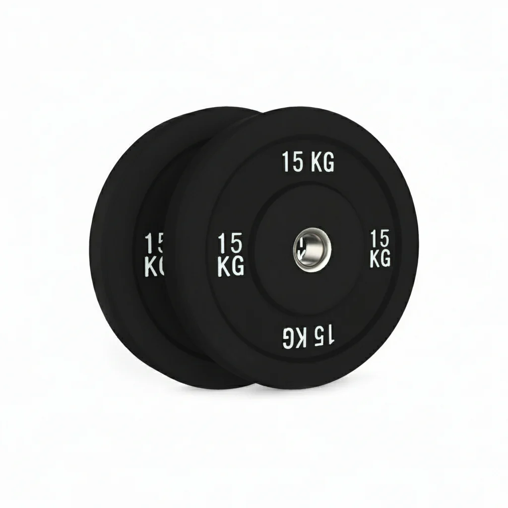 100kg Professional Black Bumper Weight Plates - Image 3