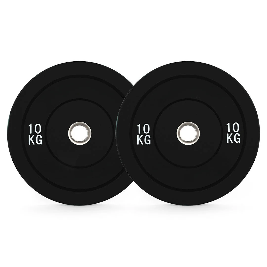 10kg Black Bumper Plates Pair