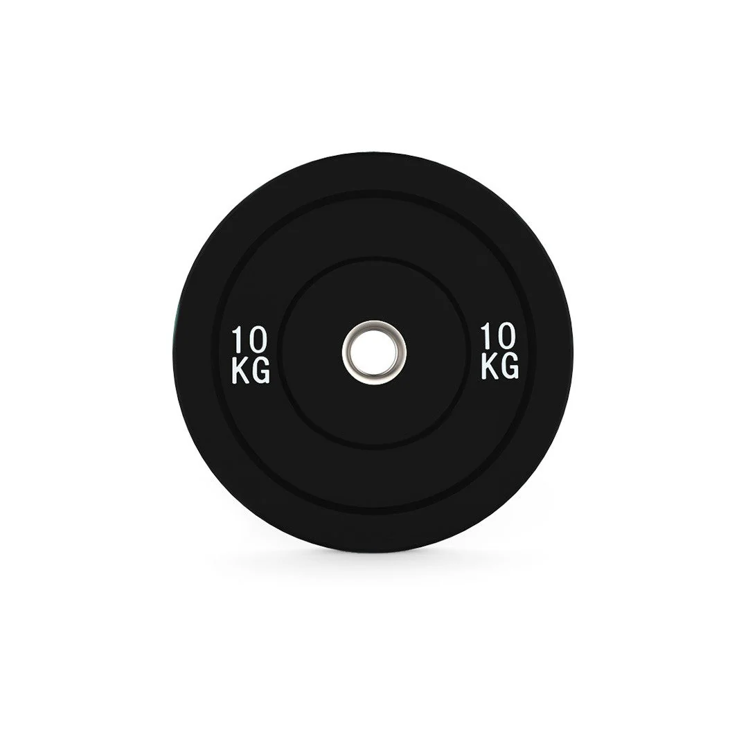 10kg Black Bumper Plates Pair - Image 2
