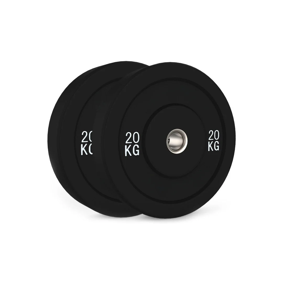 Pro Olympic Barbell & 120kg Bumper Plate Set with Clips - Image 5