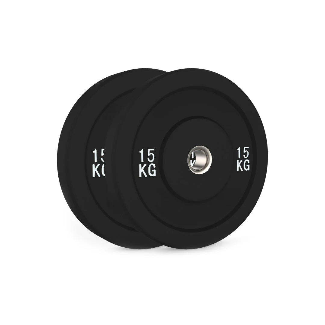 Pro Olympic Barbell & 120kg Bumper Plate Set with Clips - Image 6