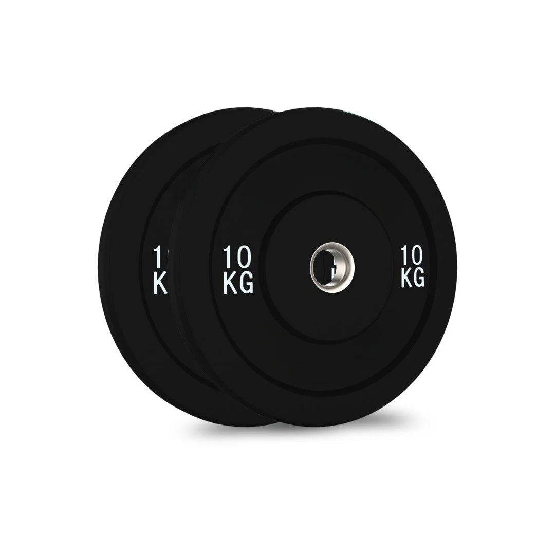 Pro Olympic Barbell & 120kg Bumper Plate Set with Clips - Image 7