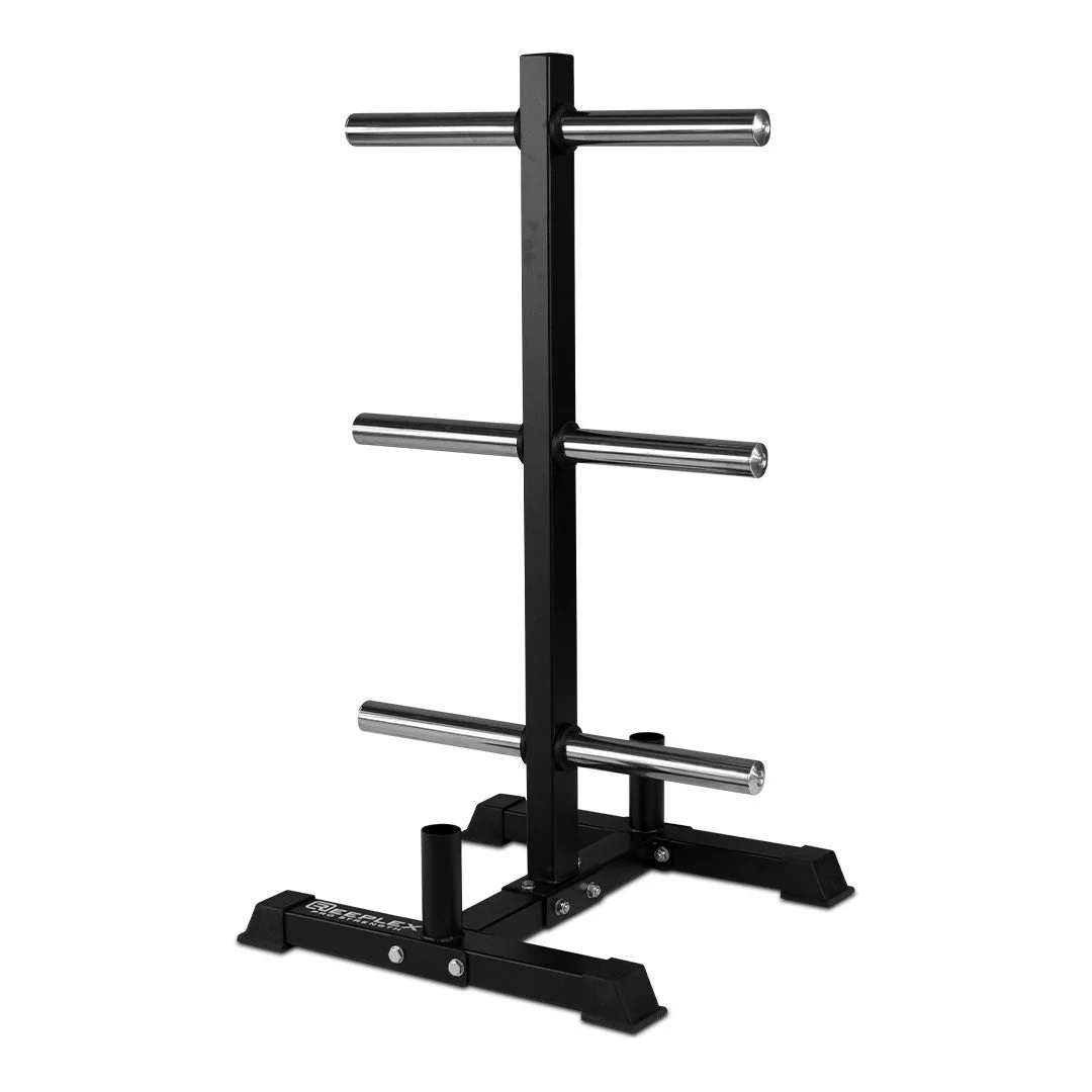 170kg Weightlifting Set with Barbell and Plate Tree - Image 4