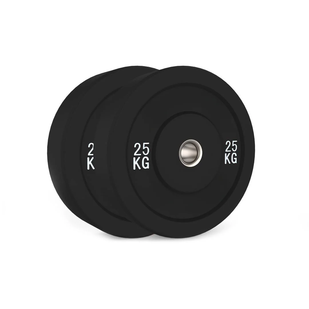 25kg Olympic Black Bumper Plates – Pair - Image 2