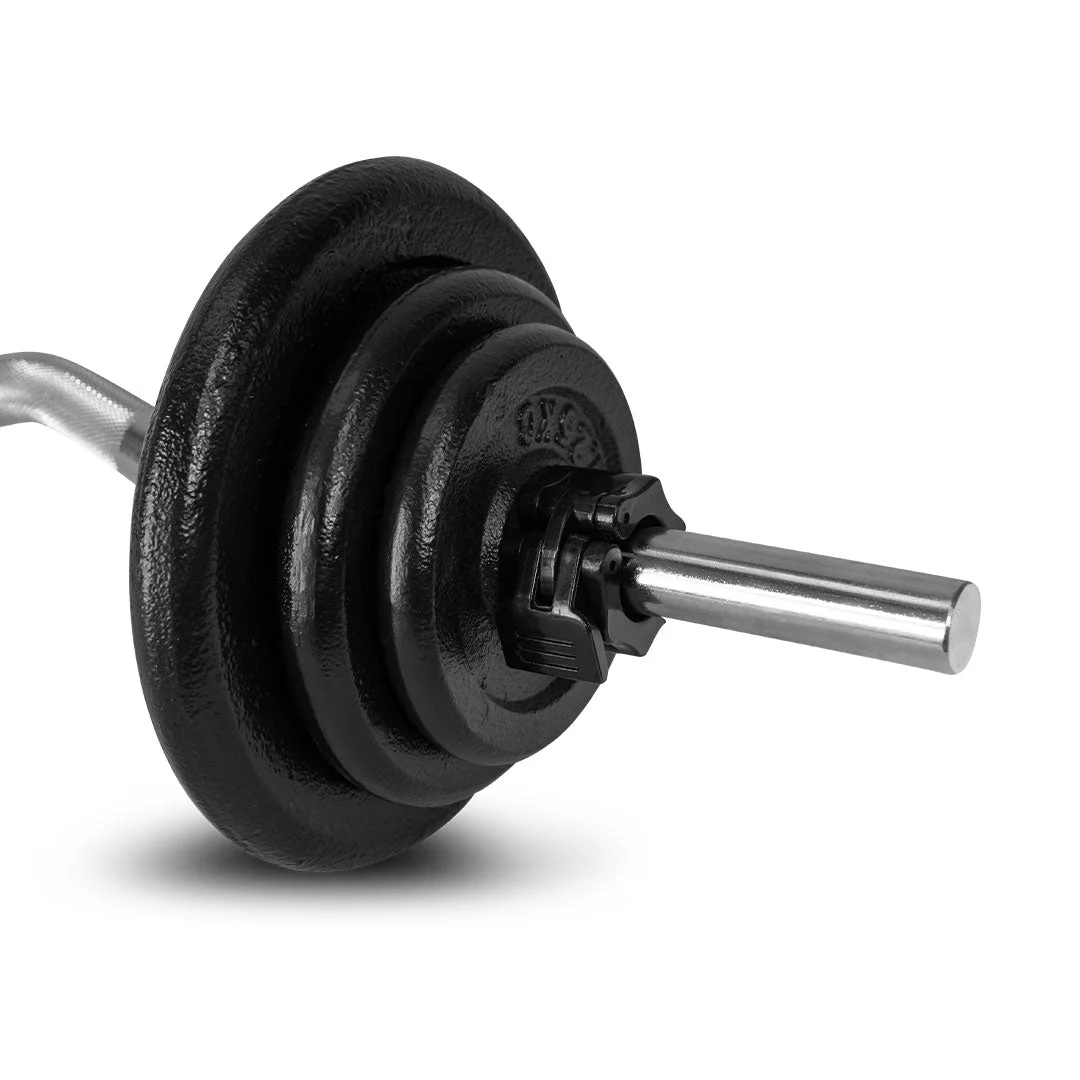 5-30kg Heavy-Duty EZ Curl Barbell Set - Image 3