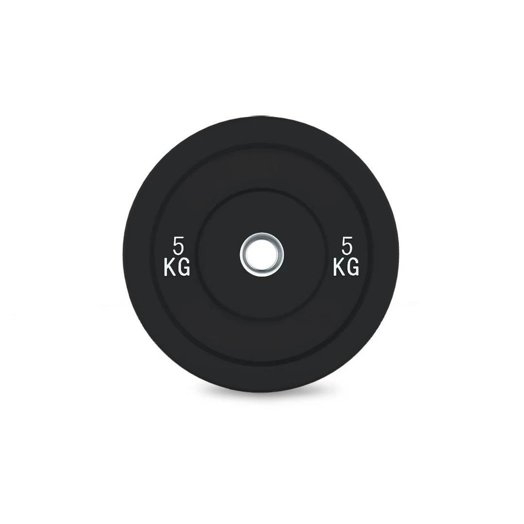 5kg Olympic Black Bumper Plates – Pair - Image 2