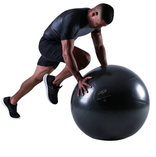 PTP 65CM Onyx Black Exercise CoreBall with Pump - Image 3