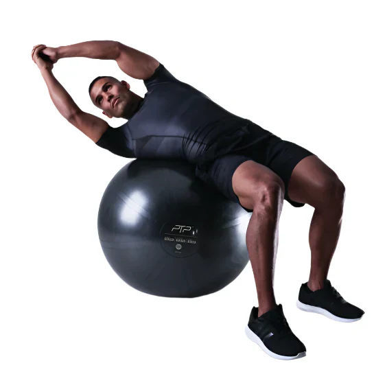 PTP 65CM Onyx Black Exercise CoreBall with Pump - Image 4