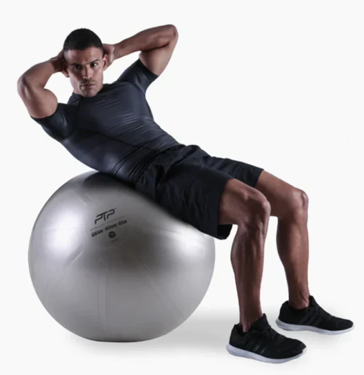 PTP 75CM Steel Grey Exercise CoreBall with Pump - Image 4