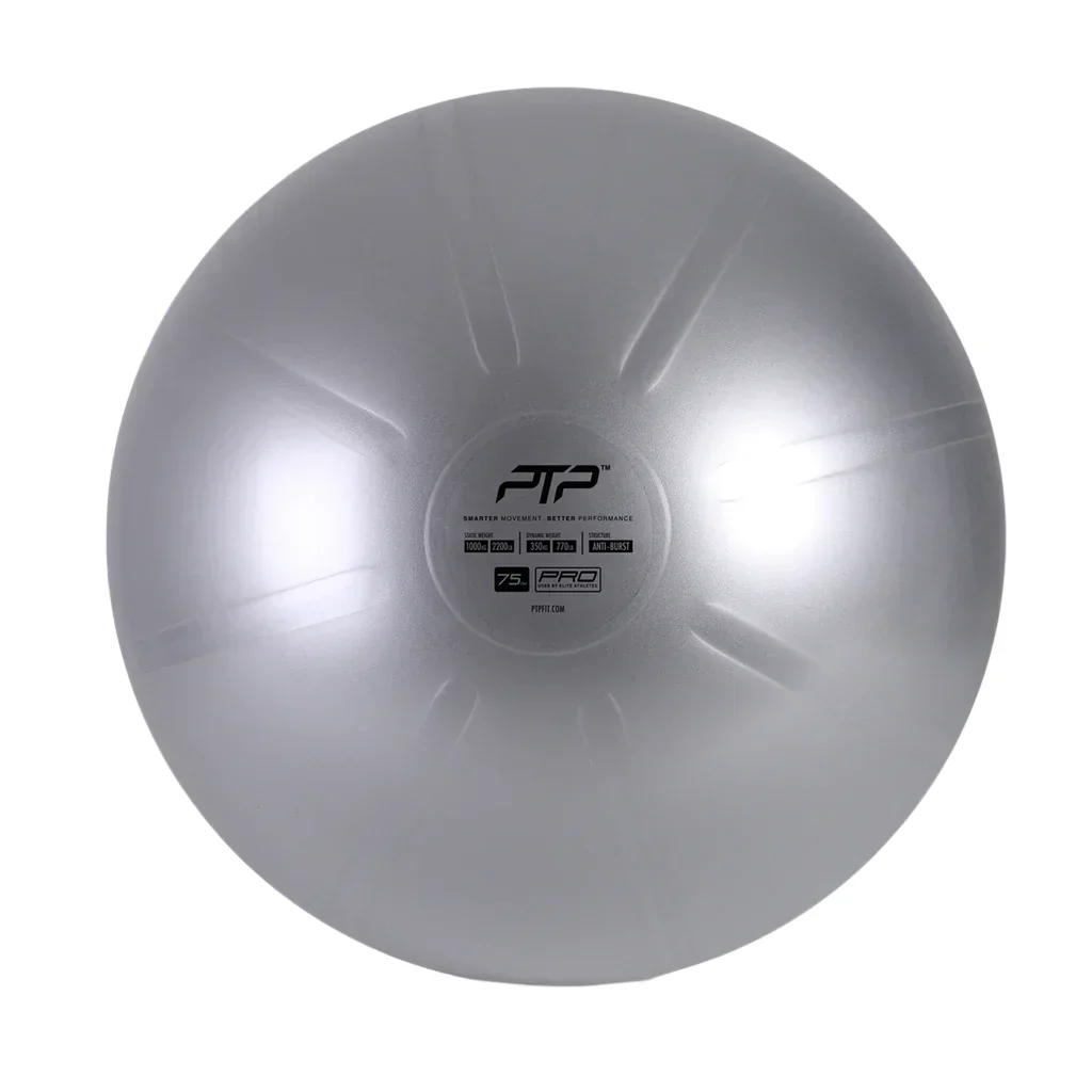 PTP 75CM Steel Grey Exercise CoreBall with Pump - Image 6