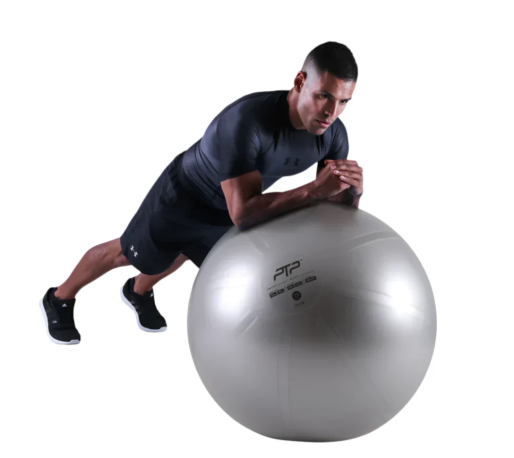 PTP 75CM Steel Grey Exercise CoreBall with Pump - Image 7