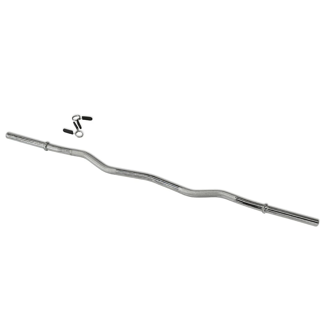 75kg Strength Training Set – 7ft Standard Bar, EZ Curl Bar & Dumbbells - Image 9
