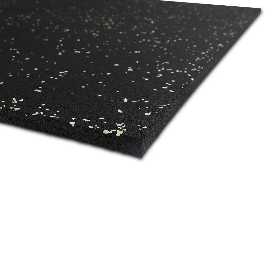 Black Rubber Gym Flooring Tile with White Fleck for Home & Commercial Gyms - Image 3