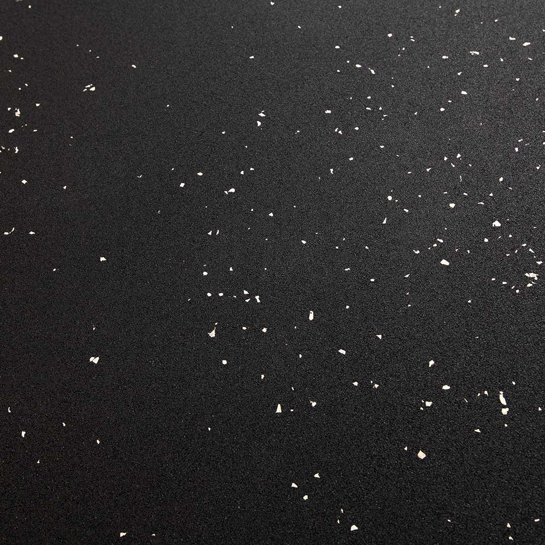 Black Rubber Gym Flooring Tile with White Fleck for Home & Commercial Gyms - Image 4