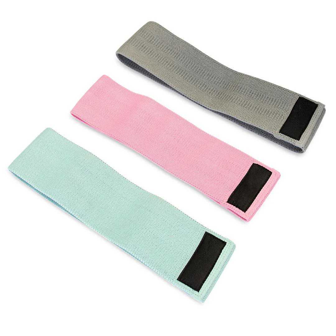 3-Pack Fabric Booty Bands for Glute Workouts