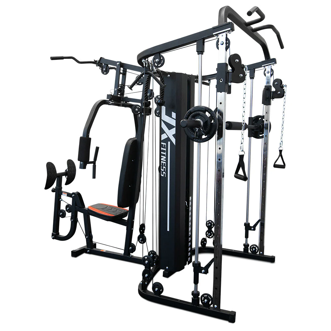 Jx Fitness Home Gym Smith Machine with Bench & 75kg Weights - Image 7