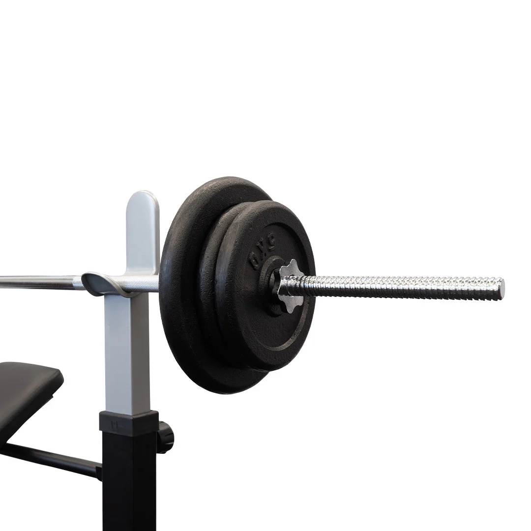 Weight Bench with 55kg Barbell Weight Set & Dumbbells - Image 5