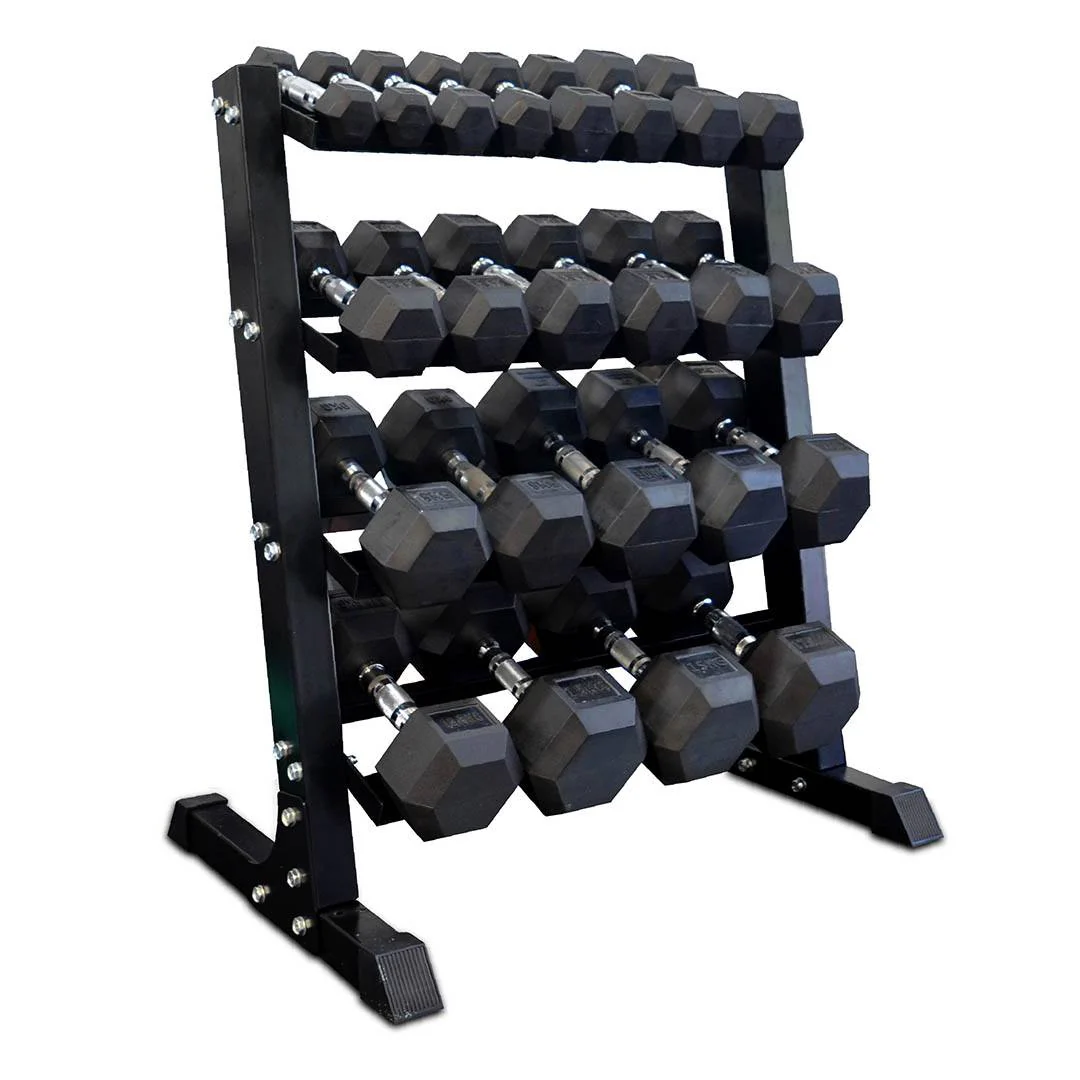 4-Tier Dumbbell Rack - Heavy-Duty Weight Storage Stand - Image 3