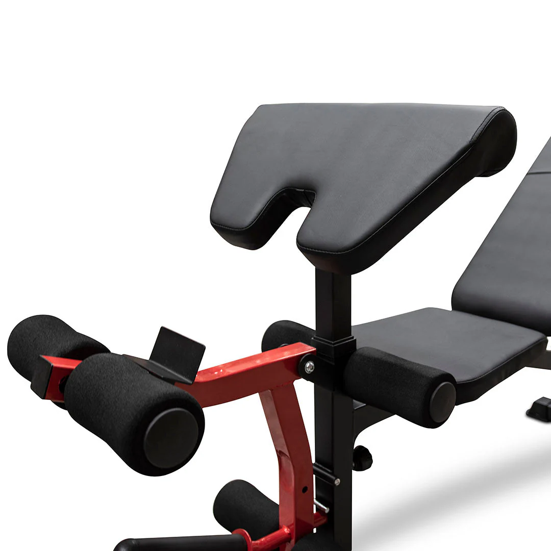 Squat Rack with Lat Pulldown - Adjustable Bench & 120kg Olympic Barbell Set - Image 11