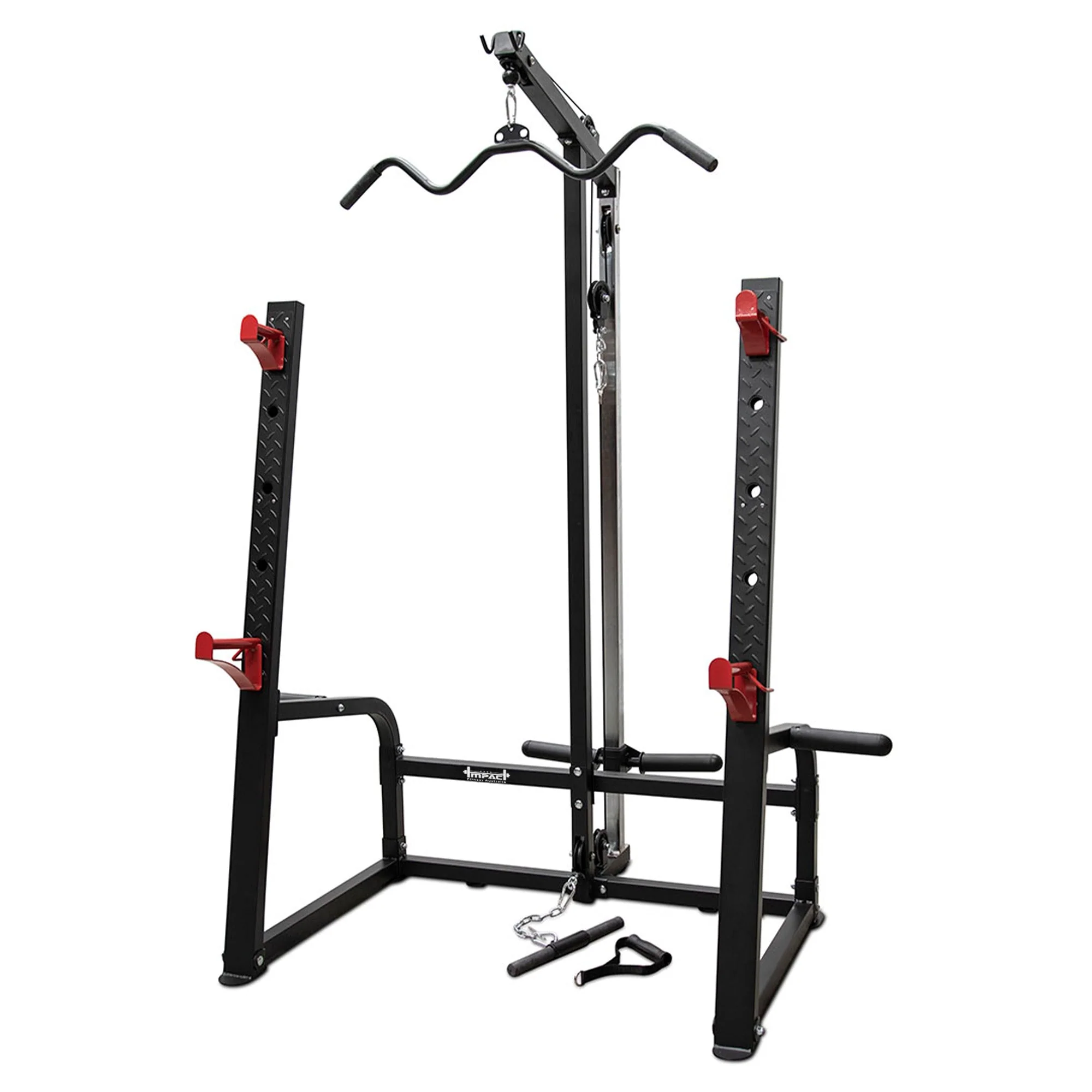 Squat Rack with Lat Pulldown - Adjustable Bench & 120kg Olympic Barbell Set - Image 4