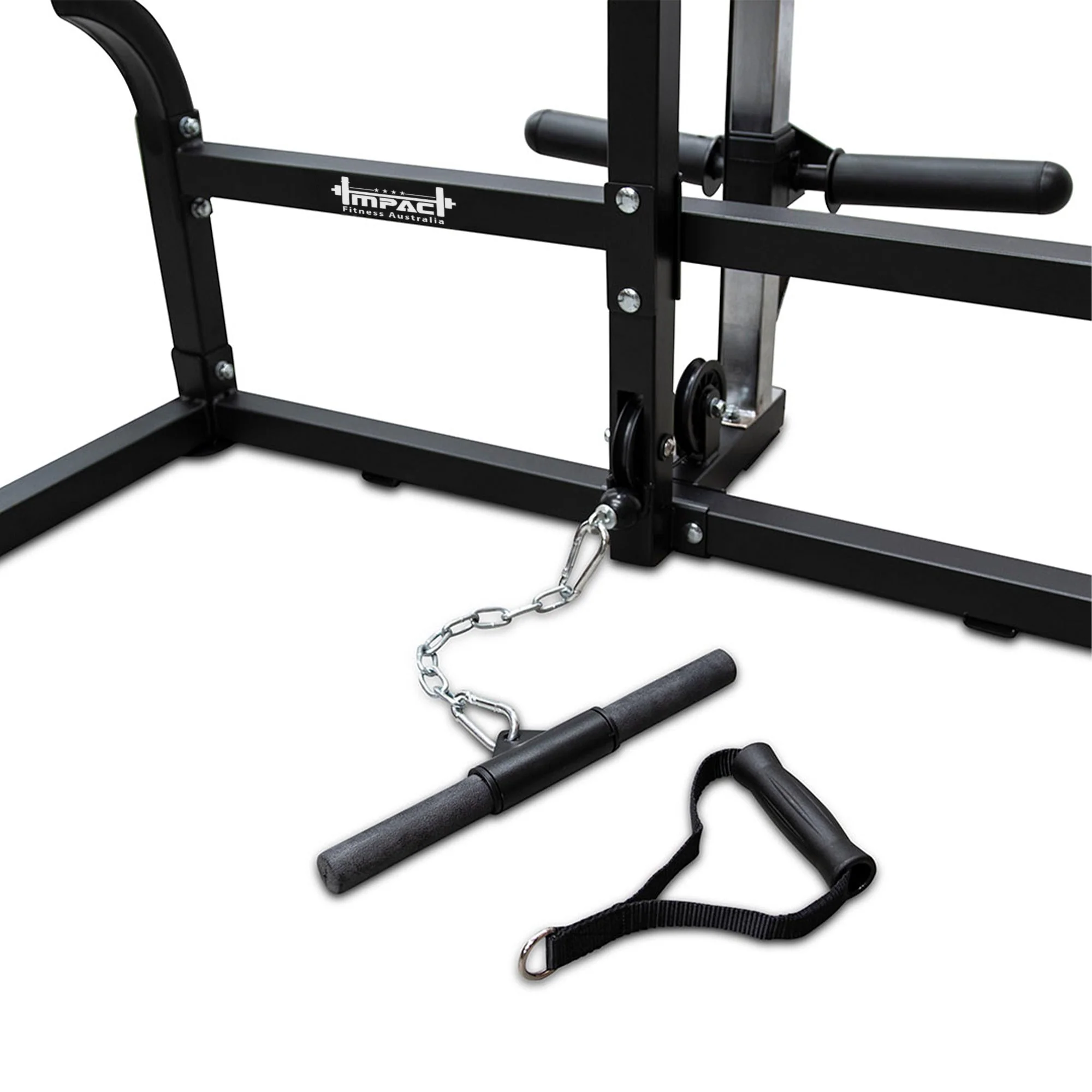 Squat Rack with Lat Pulldown - Adjustable Bench & 120kg Olympic Barbell Set - Image 6