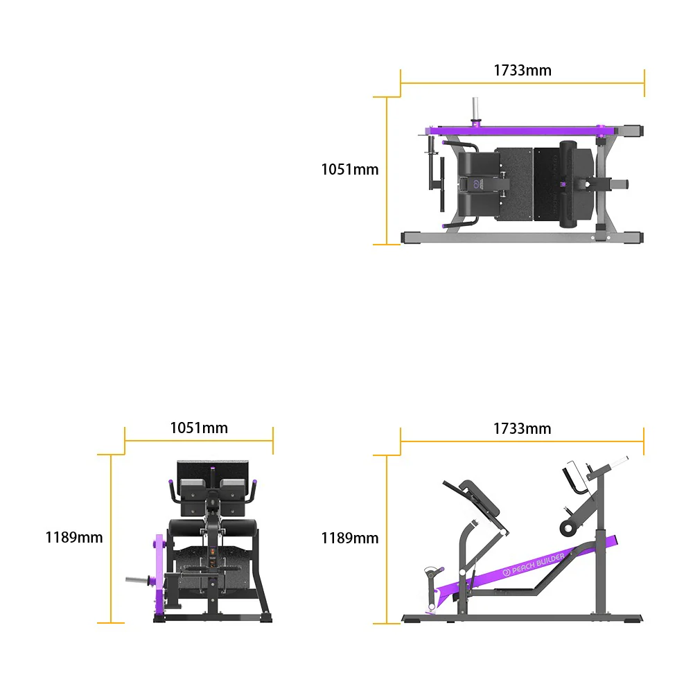 Insight Commercial Multi Hip Extension Peach Builder Machine - Image 5