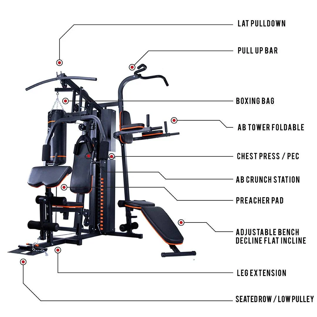Multi Station Home Gym Boxing bag Bench Pull Up Bar and Dip Bars 6 in 1 - Image 7