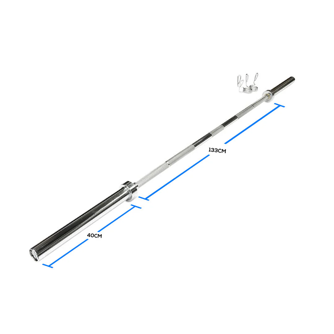 Heavy-Duty 7ft Olympic Barbell 20kg + Spring Clips - Image 5