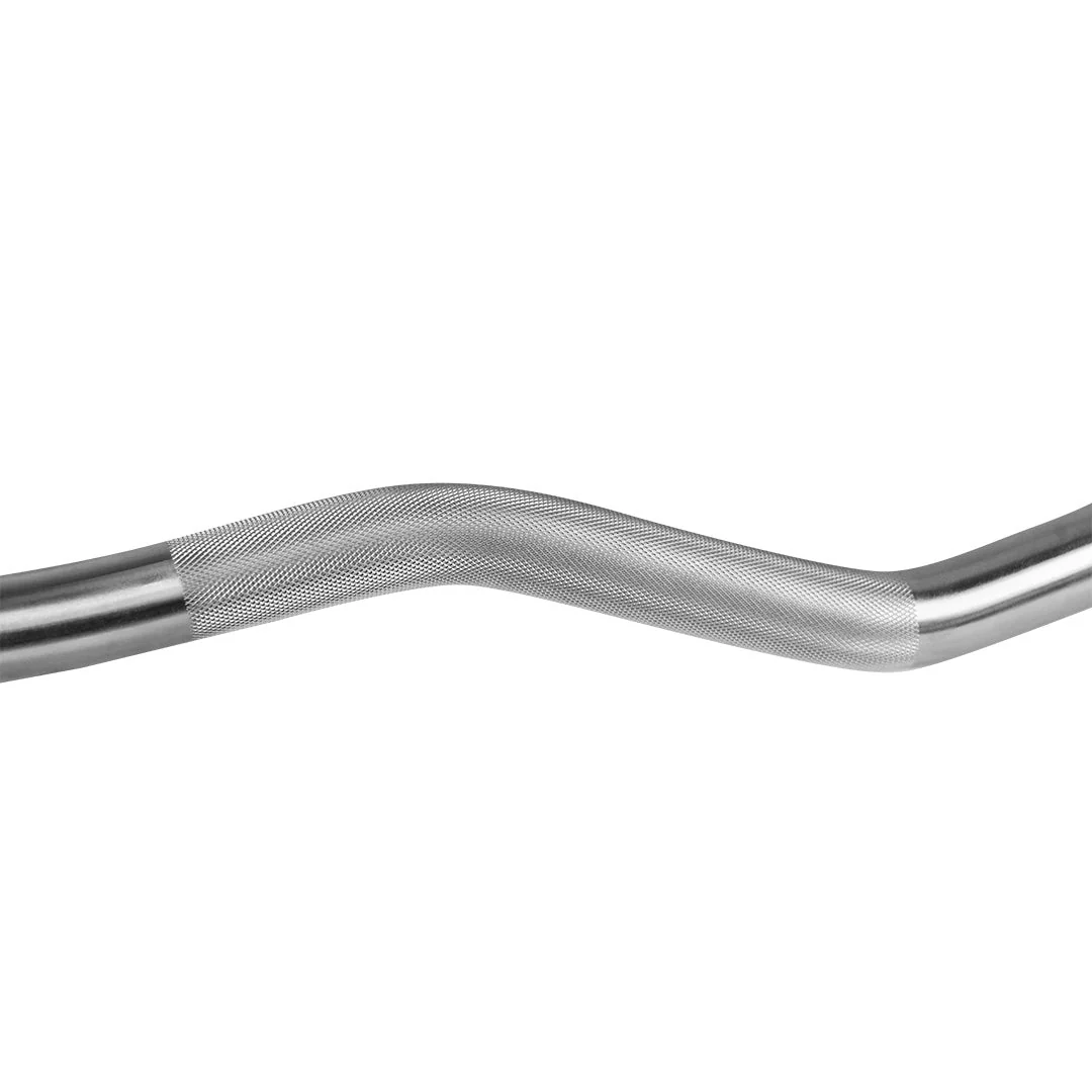 Pro Olympic Commercial EZ Curl Barbell with Clips - Image 4
