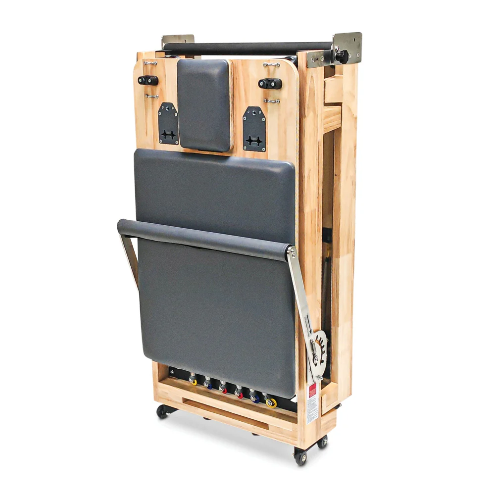 Foldable Pilates Reformer with Oakwood Frame and Accessories included - Image 5