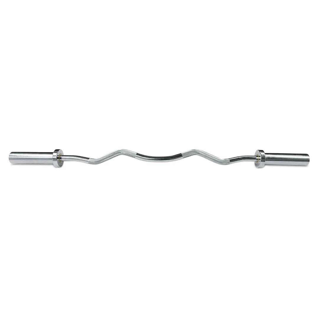 Pro Olympic EZ-Curl Barbell with spring clips included - Image 5