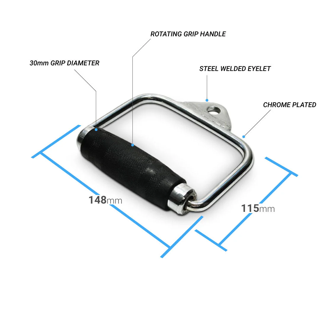 Single Rotating D-Handle with Rubber Grip - Image 2